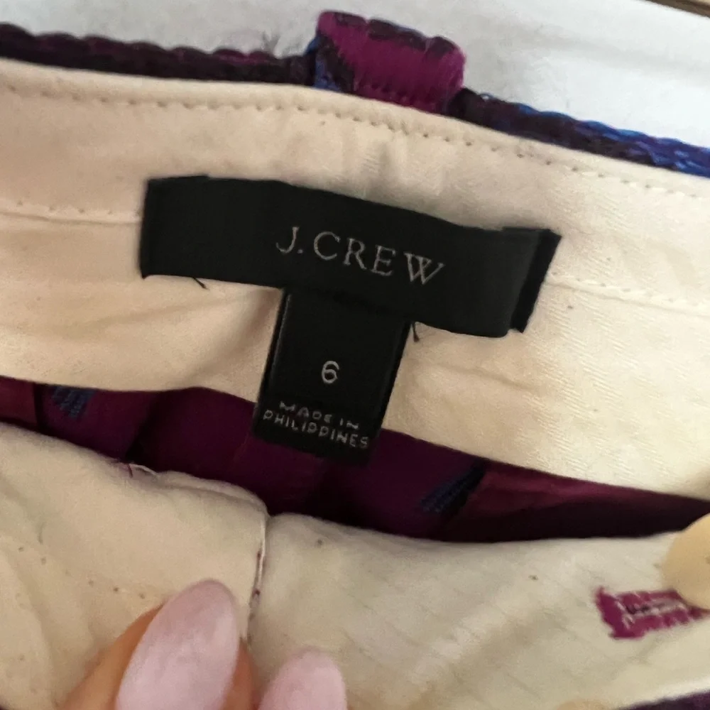 J. Crew Purple and Blue Dress Pants with Tapered Leg - Picture 4 of 4
